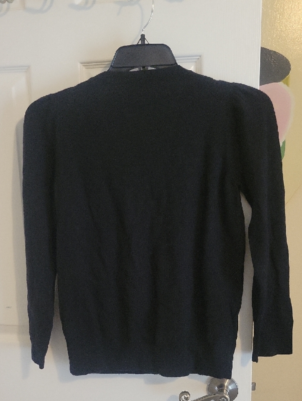 Kate Spade SzM Beaded Bow Navy Crewneck Wool blend Sweater - Women - Picture 5 of 5